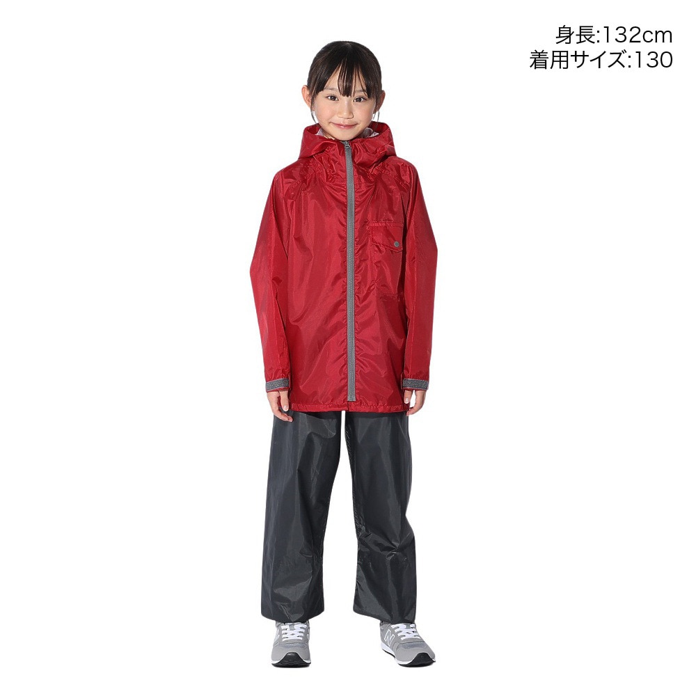 マック（Makku）（レディース、キッズ）レインウェア 上下セット 大人 子供 雨具 撥水 防水 レインスーツ アジャストマックライト AS-7100 裾上げ調整
