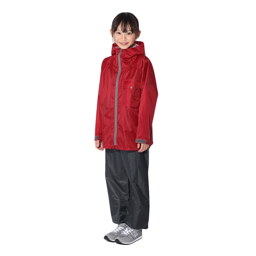 マック（Makku）（レディース、キッズ）レインウェア 上下セット 大人 子供 雨具 撥水 防水 レインスーツ アジャストマックライト AS-7100 裾上げ調整