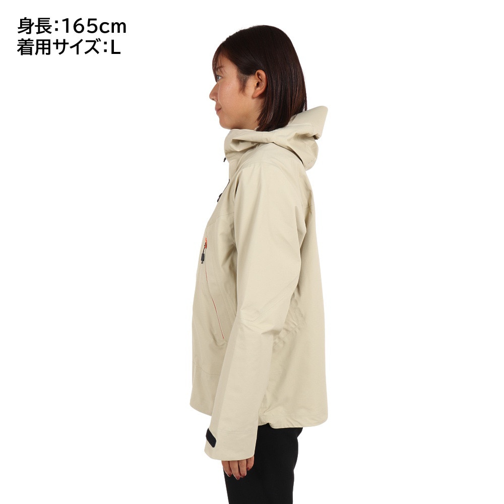 ロジャーエーガー（ROGEREGGER）（レディース）レインジャケット 雨具 防水 CLIMAセンサー W RE2STN562030BEG ベージュ 収納袋付 レインウェア
