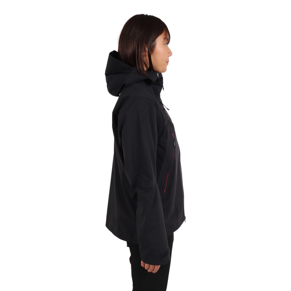 ロジャーエーガー（ROGEREGGER）（レディース）レインジャケット 雨具 防水 CLIMAセンサー W RE2STN562030BLK ブラック 収納袋付 レインウェア