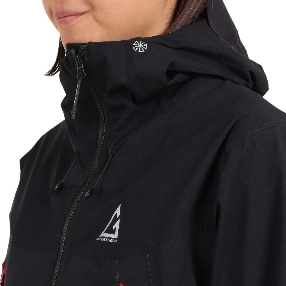 ロジャーエーガー（ROGEREGGER）（レディース）レインジャケット 雨具 防水 CLIMAセンサー W RE2STN562030BLK ブラック 収納袋付 レインウェア