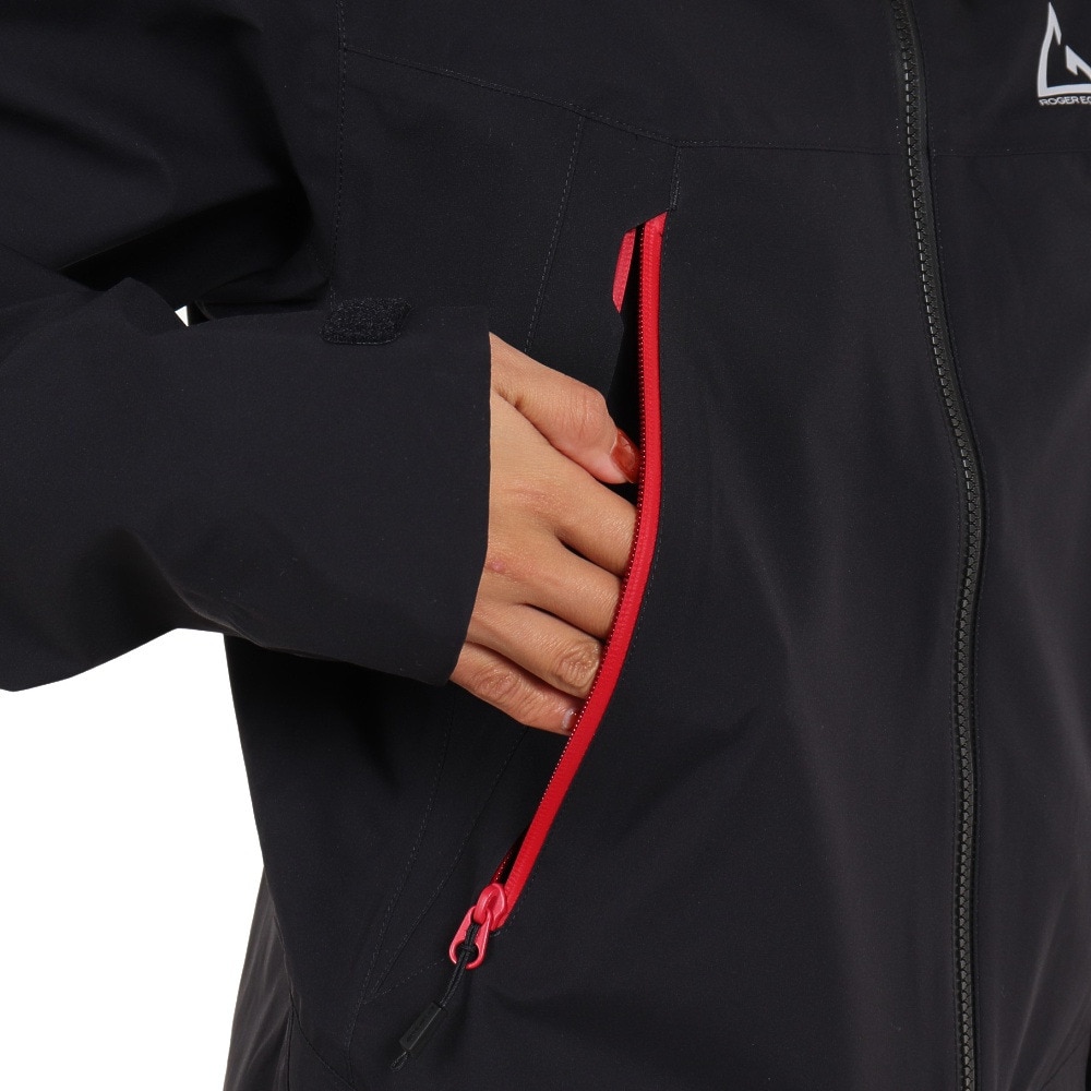 ロジャーエーガー（ROGEREGGER）（レディース）レインジャケット 雨具 防水 CLIMAセンサー W RE2STN562030BLK ブラック 収納袋付 レインウェア