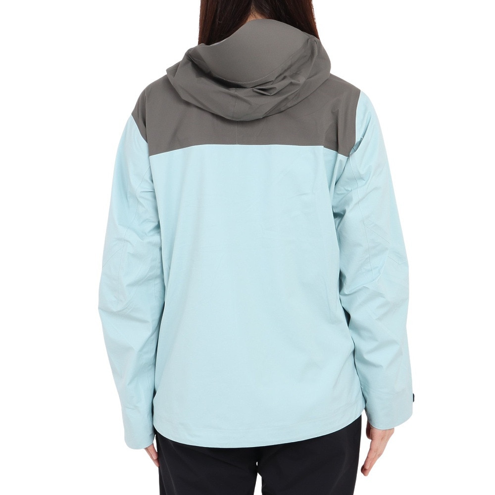 ロジャーエーガー（ROGEREGGER）（レディース）レインジャケット 雨具 防水 CLIMAセンサー W RE2STN562030CBL サックス 収納袋付 レインウェア