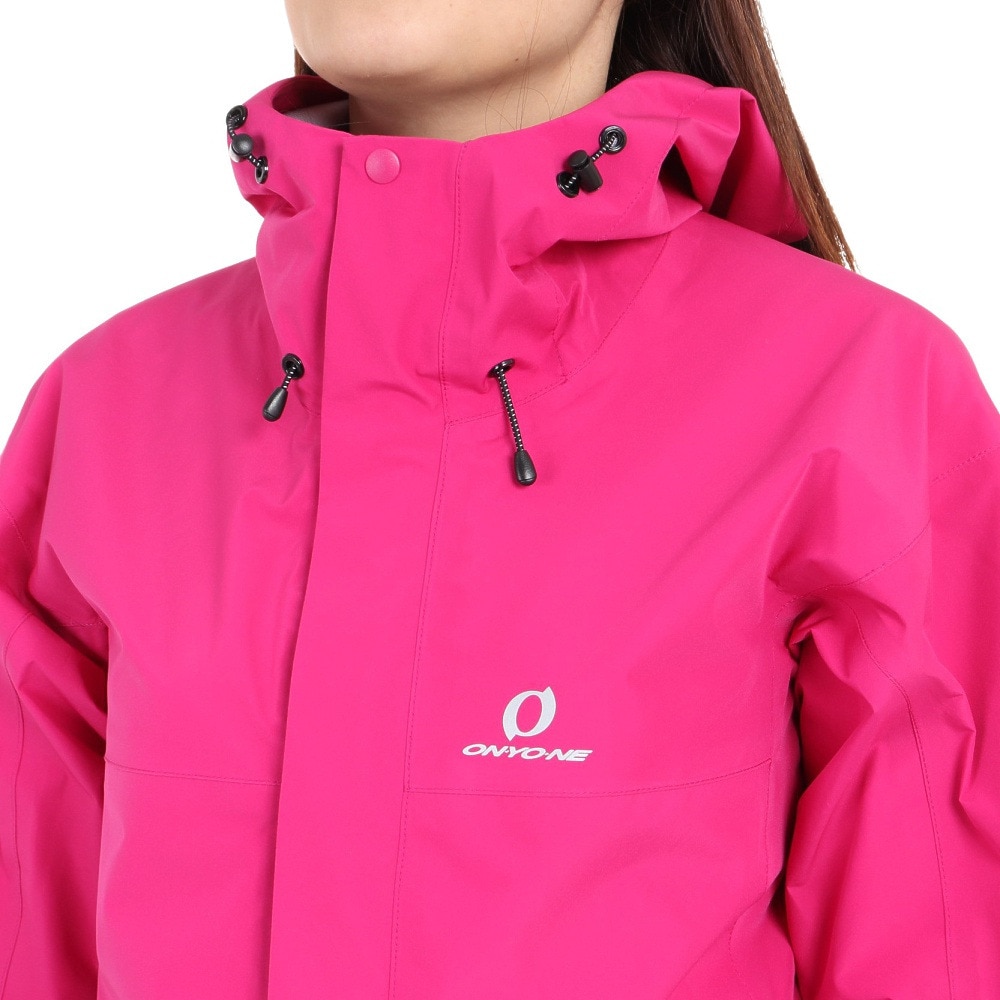 オンヨネ（ONYONE）（レディース）雨具 防水 レインジャケット コンバットレインジャケット ODJ85031 946 BERRY 収納袋付 レインウェア
