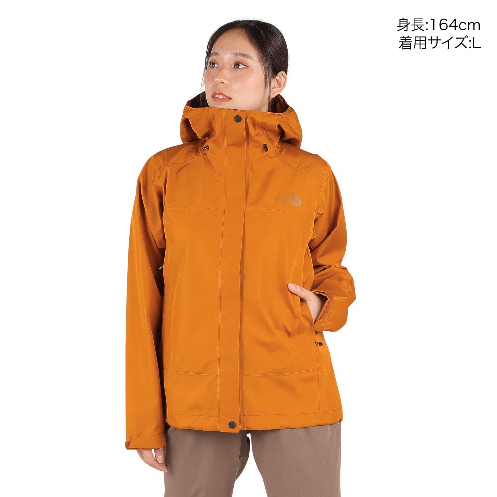 ノースフェイス（THE NORTH FACE）（レディース）レインジャケット 雨具 防水 フューチャーライトドリズルジャケット NPW12401 TM オレンジ 収納袋付