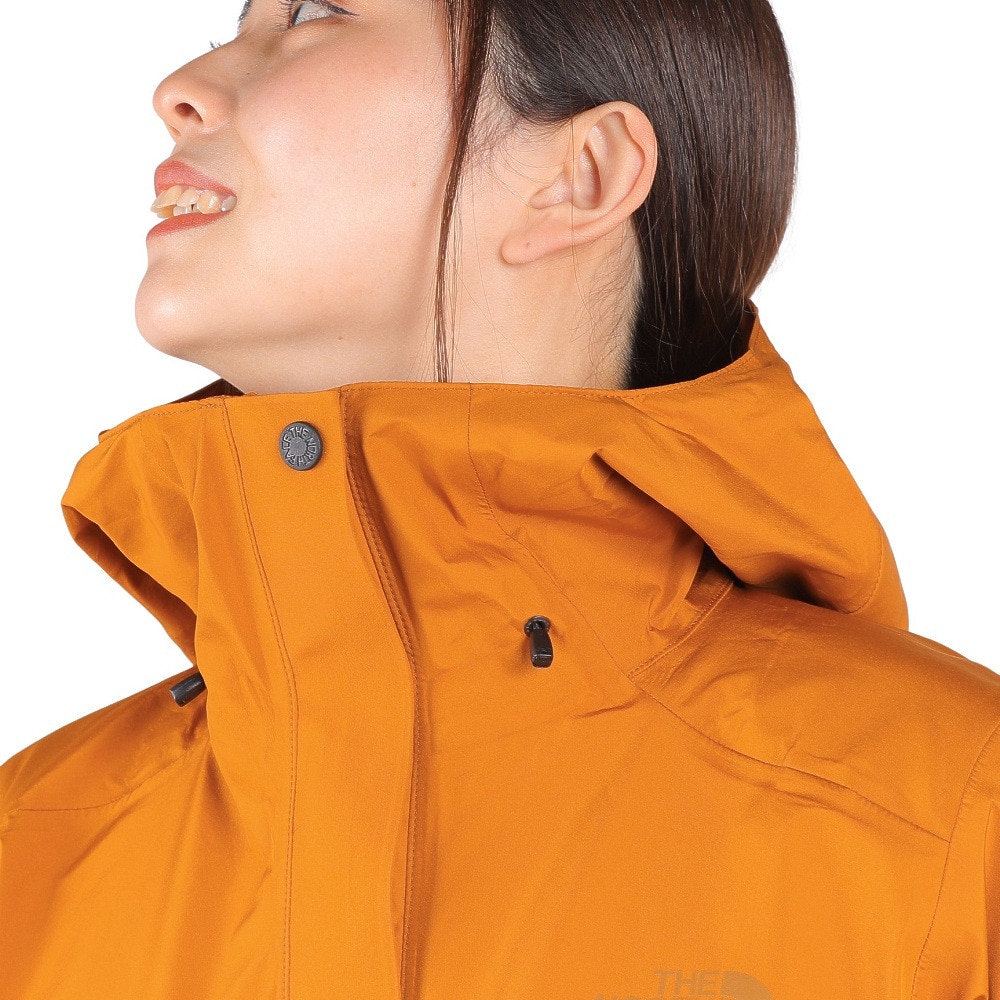 ノースフェイス（THE NORTH FACE）（レディース）レインジャケット 雨具 防水 フューチャーライトドリズルジャケット NPW12401 TM オレンジ 収納袋付