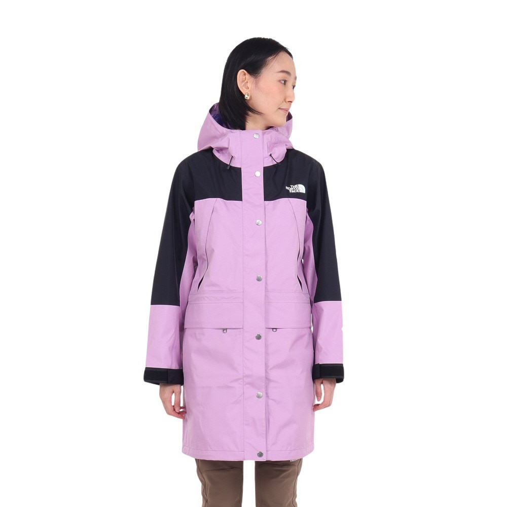 ノースフェイス（THE NORTH FACE）（レディース）レインジャケット 雨具 防水 マウンテン レインテックスコート NPW12431 MK パープル×ブラック 収納袋付