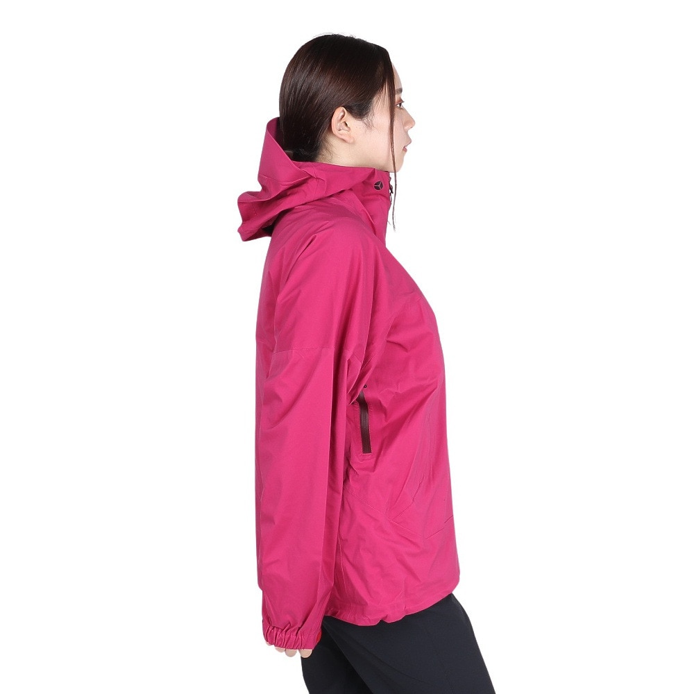 POLEWARDS（レディース）レインウェア 雨具 防水 DUAL FORCE ストレッチ レインジャケット PW2RHS12 MAZ マゼンタ 収納袋付