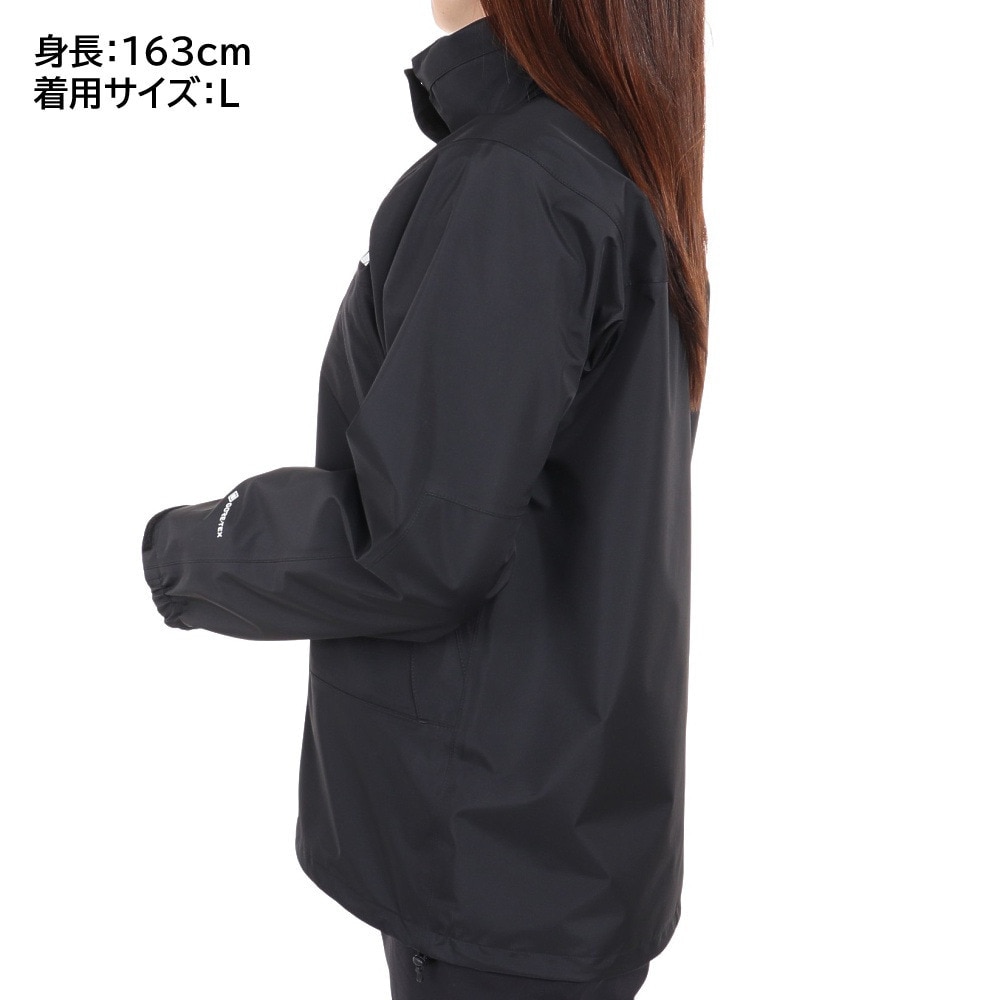 ザ・ノース・フェイス（THE NORTH FACE）（レディース）レインジャケット 雨具 防水 マウンテン レインテックス ジャケット NPW12333 K ブラック 収納袋付