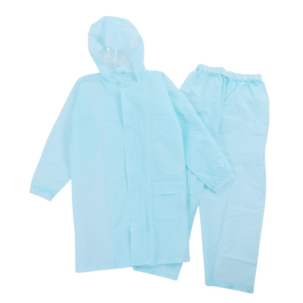 ノーブランド（NO BRAND）（キッズ）ビニールスーツ 雨具 EVAリュックランドスーツジュニア用 03001071 Lブルー