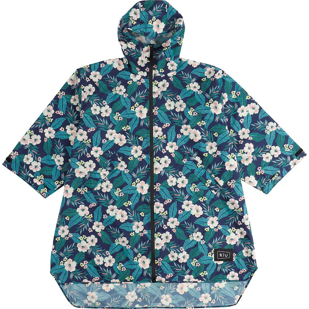  ビニールポンチョ 雨具 SLEEVE RAIN PONCHO K77-129 ポリネシア レインポンチョ (B)