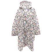 レインコート Sleeveレインポンチョ K71 137 レインポンチョ おしゃれ 青 ブルー 花柄 キウ エルブレス