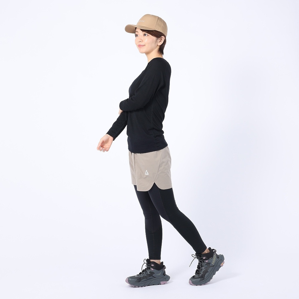 ロジャーエーガー（ROGEREGGER）（レディース）スイスブランド メリノウール100% 長袖アンダー 長袖Tシャツ エボウールライト RE1FES562010BLK ブラック
