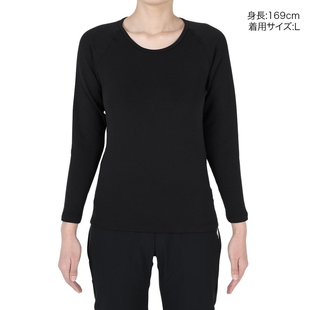 ロジャーエーガー（ROGEREGGER）（レディース）長袖アンダー シャツ DryWarm B.レイヤーW RE23FGC5620028 BLK ブラック