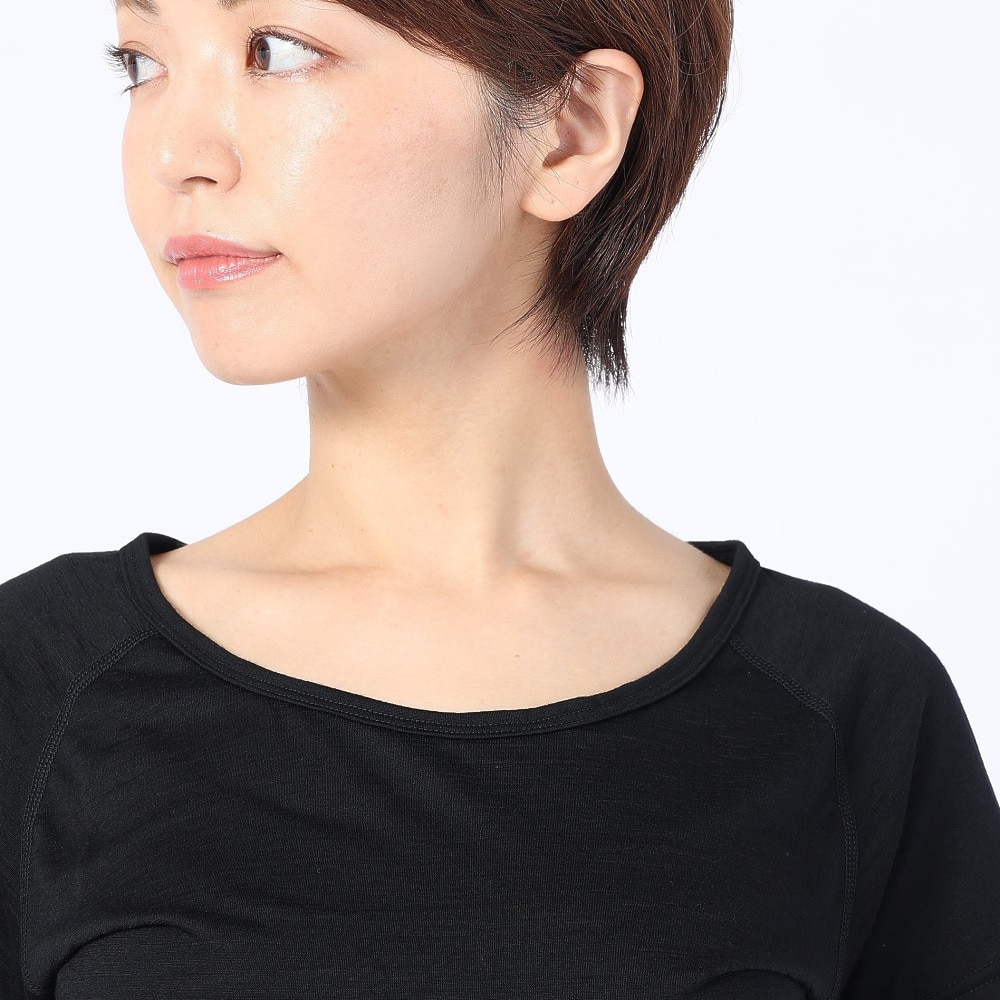 ロジャーエーガー（ROGEREGGER）（レディース）高品質 メリノウール100％ UV カット 防臭 半袖Tシャツ RE1FES562009BLK ブラック