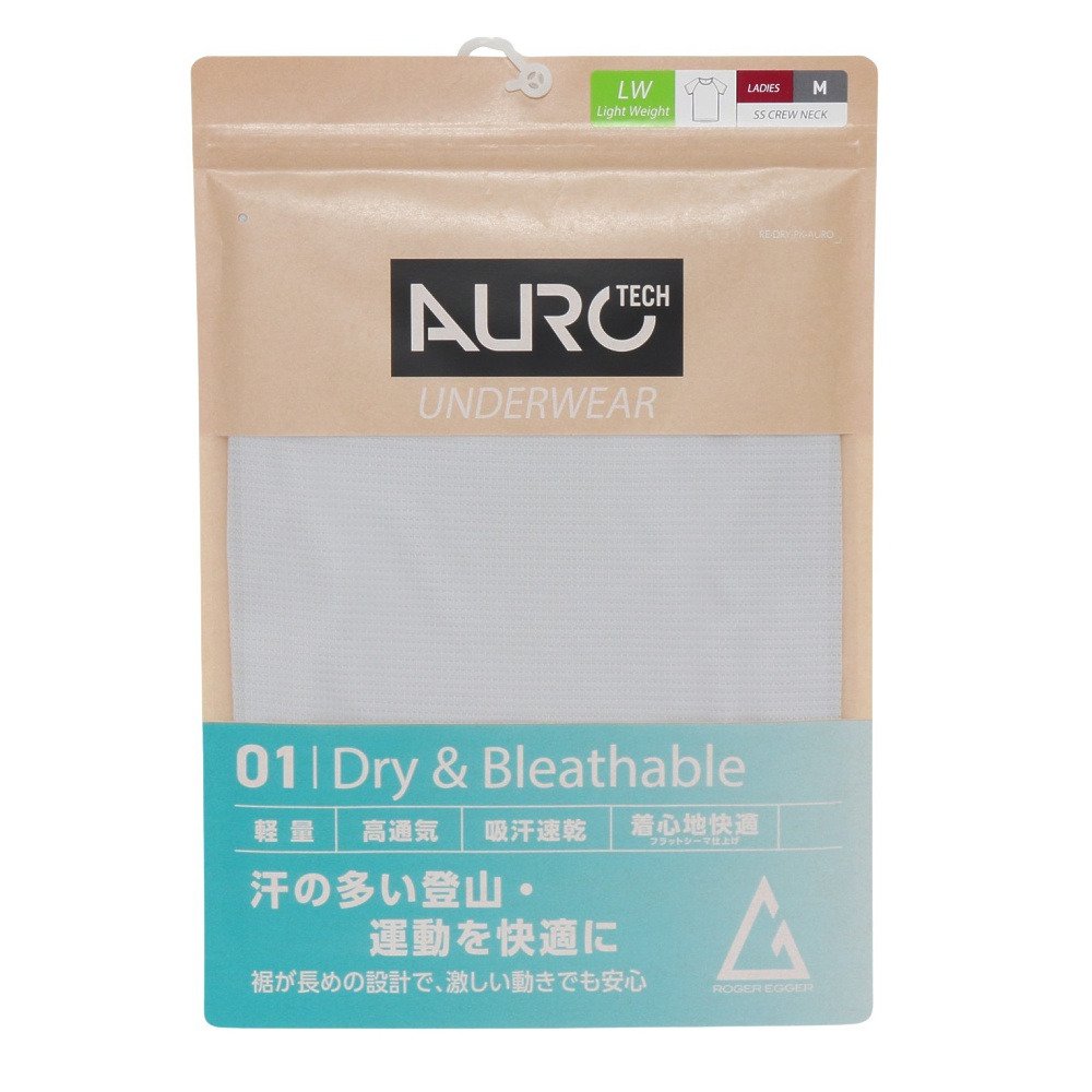 ロジャーエーガー（ROGEREGGER）（レディース）半袖アンダー シャツ AUROTECH RE26SGC5620066 LGRY