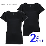 ロジャーエーガー（ROGEREGGER）（レディース）2枚セット 半袖アンダーシャツ インナー エボウールライト RE1FES562009 BLK ブラック