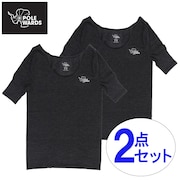 (レディース)半袖 インナー 下着 2枚セット 抗菌 消臭 速乾 デオアンダーウェア PW2HHA13 ブラック アンダーシャツ