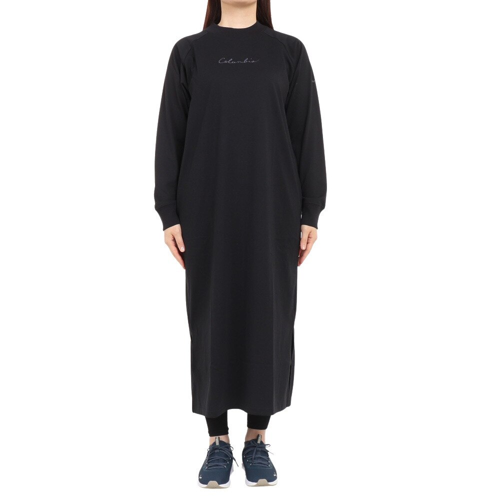 コロンビア（Columbia）（レディース）ワンピース 長袖 リラクシングモーメントTドレス PL1191 010 ブラック
