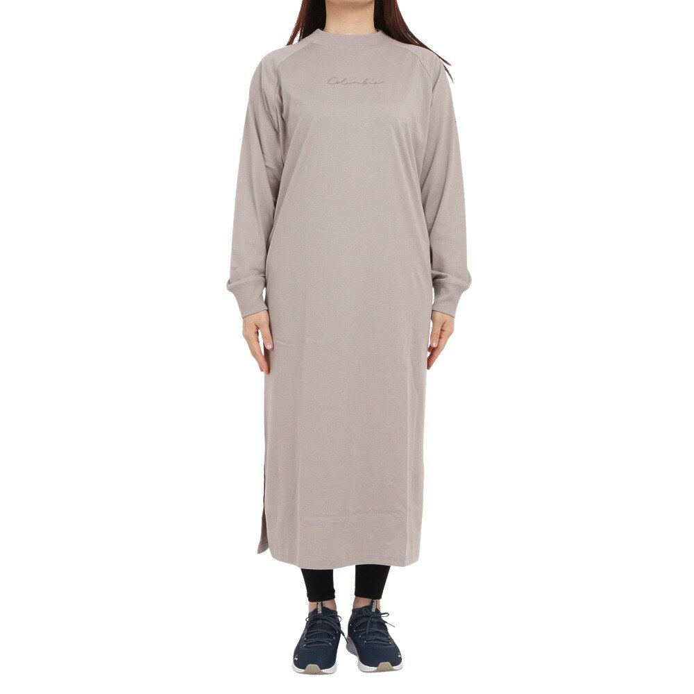 コロンビア（Columbia）（レディース）ワンピース 長袖 リラクシングモーメントTドレス PL1191 027 アイスグレー