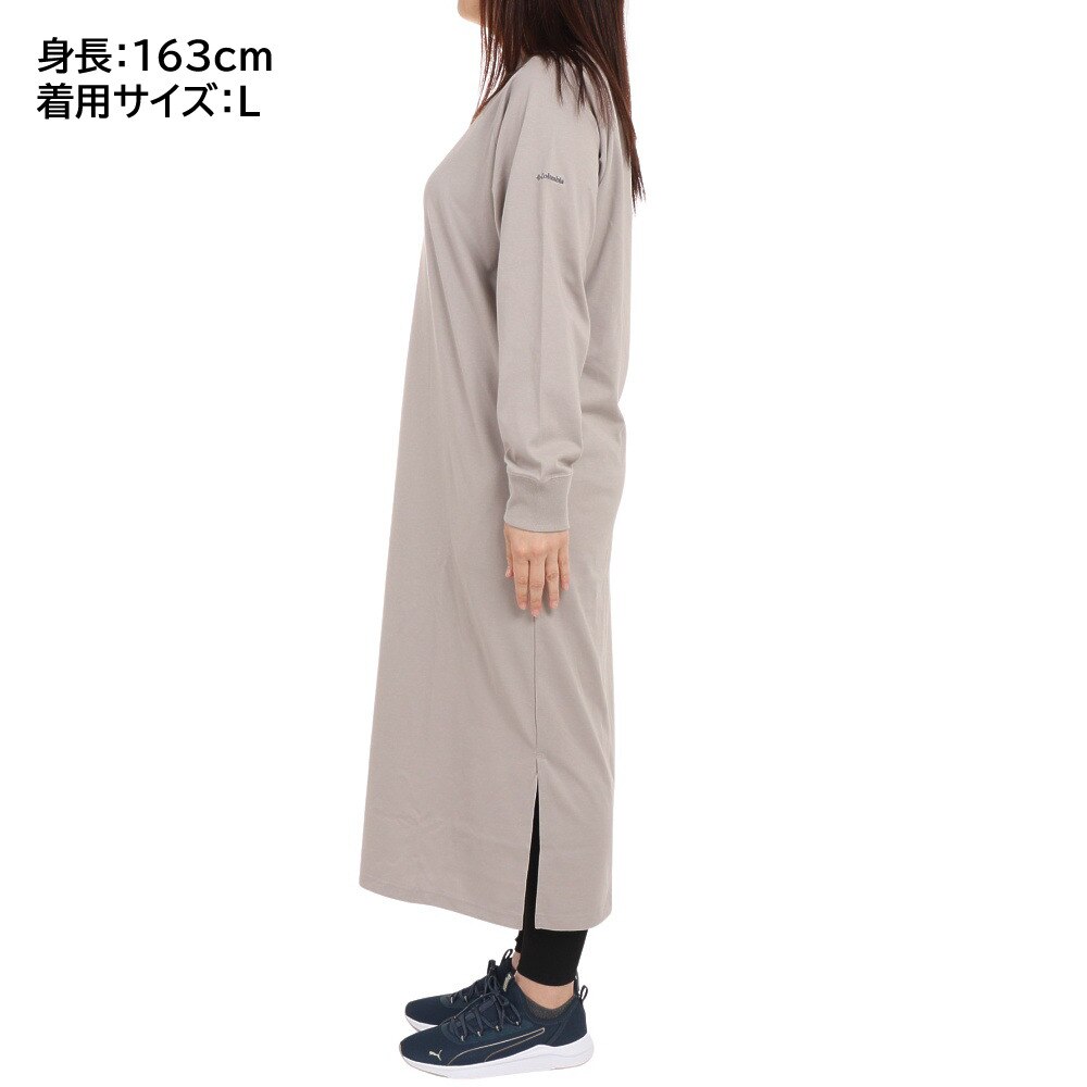 コロンビア（Columbia）（レディース）ワンピース 長袖 リラクシングモーメントTドレス PL1191 027 アイスグレー