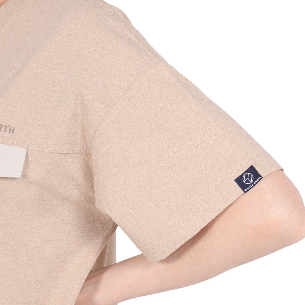 ホールアース（Whole Earth）（レディース）速乾 ストレッチ トレッキングウェア ワンピース Tシャツドレス WE2RDZ24 BEG
