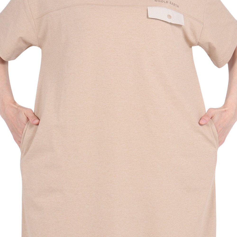 ホールアース（Whole Earth）（レディース）速乾 ストレッチ トレッキングウェア ワンピース Tシャツドレス WE2RDZ24 BEG