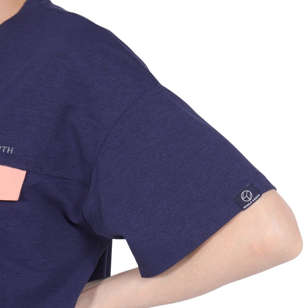 ホールアース（Whole Earth）（レディース）速乾 ストレッチ トレッキングウェア ワンピース Tシャツドレス WE2RDZ24 NVY