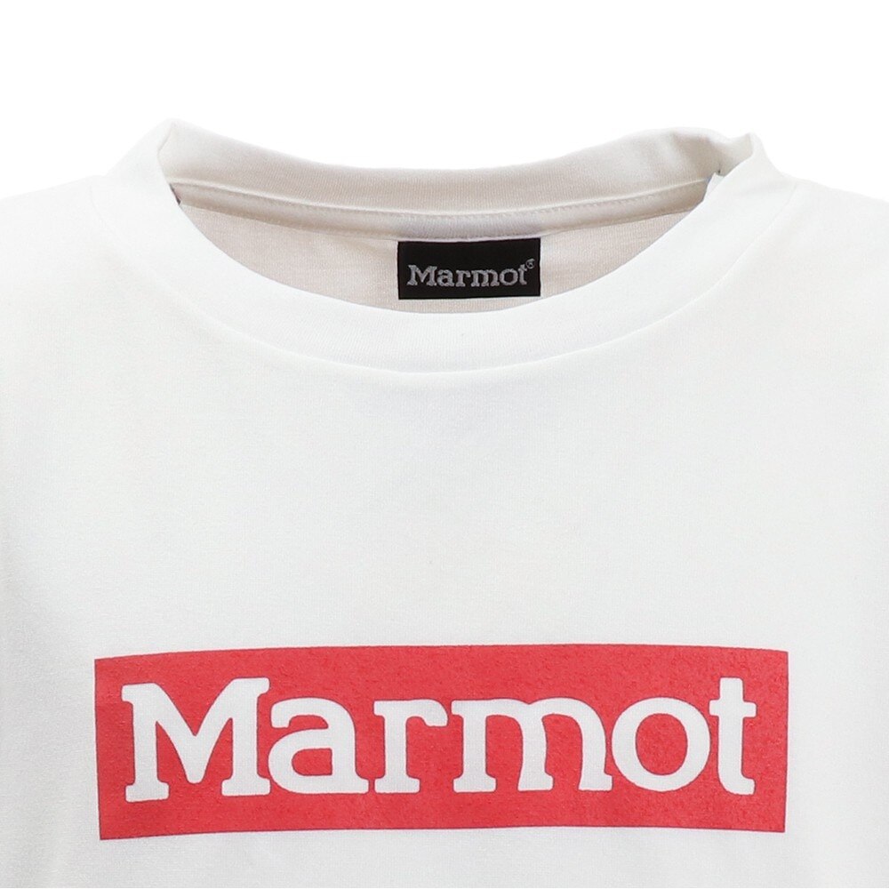 マーモット（Marmot）（キッズ）ジュニア 長袖Tシャツ ロンT ボックスロゴロングスリーブクルー TOJQJB11 FWH ホワイト 130 140