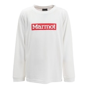 マーモット(Marmot)(キッズ)ジュニア 長袖Tシャツ ロンT ボックスロゴロングスリーブクルー TOJQJB11 FWH ホワイト 130 140