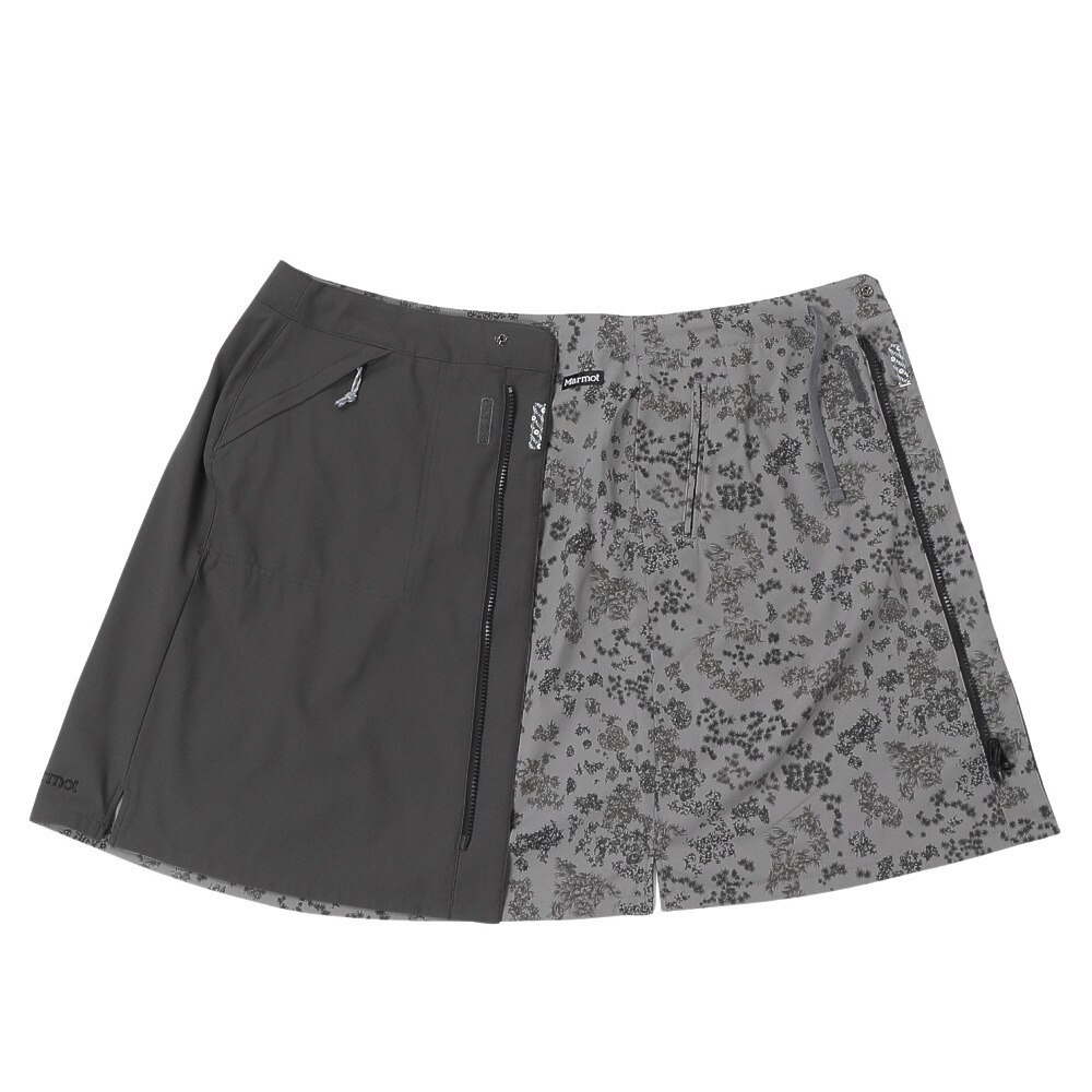 マーモット（Marmot）（レディース）リバーシブル ヤマスカート TOWRJE93YY DRNC グレー×ブラック 四角友里コラボ