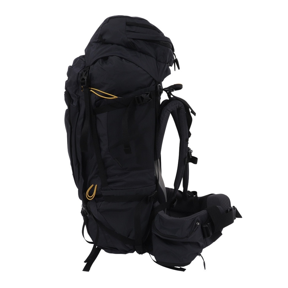 ジャックウルフスキン（JackWolfskin）（メンズ、レディース）大容量 65+10L レインカバー内蔵 撥水 リュック 大型 DENALI デナリ MEN 2010061-6350 ブラック