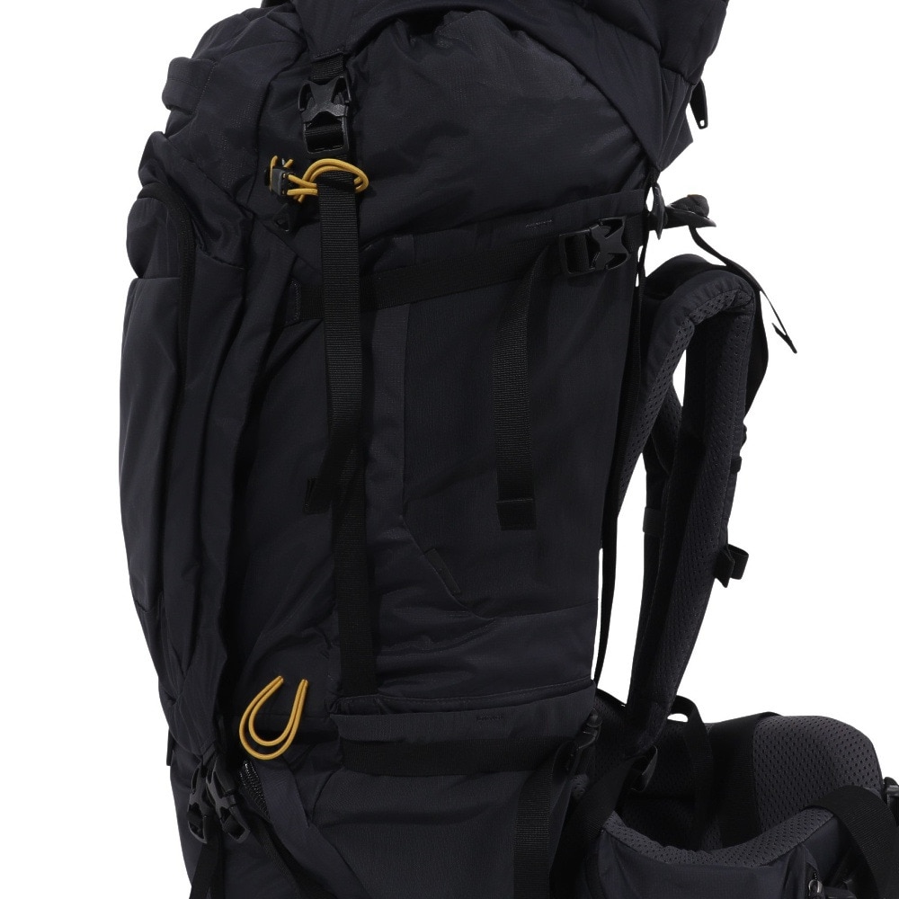 ジャックウルフスキン（JackWolfskin）（メンズ、レディース）大容量 65+10L レインカバー内蔵 撥水 リュック 大型 DENALI デナリ MEN 2010061-6350 ブラック