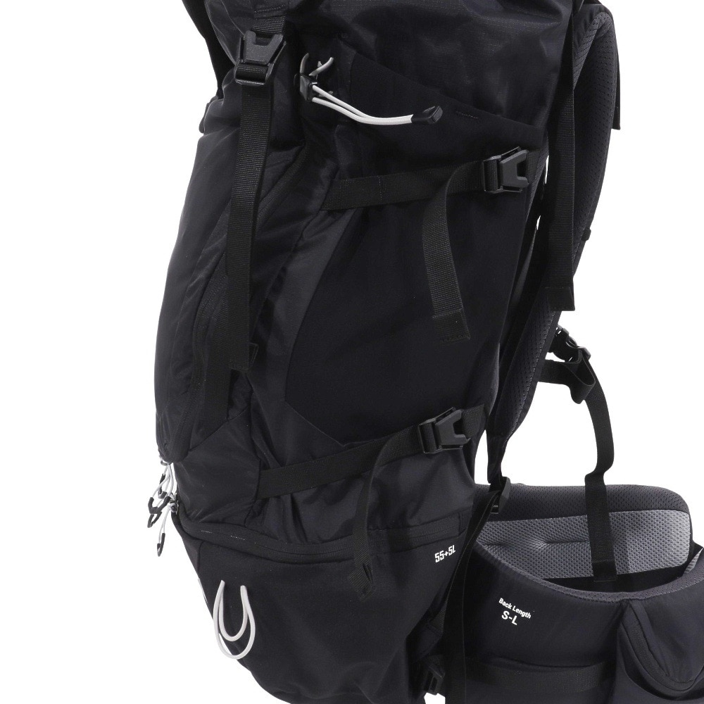 ジャックウルフスキン（JackWolfskin）（メンズ、レディース）リュック  大型 HIGHLAND TRAIL 55+5 MEN 2010091-6000 ブラック