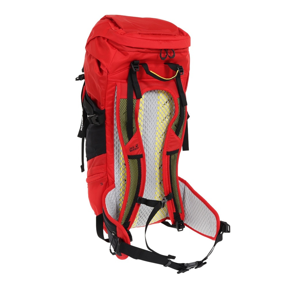 ジャックウルフスキン（JackWolfskin）（メンズ、レディース）バックパック リュック WOLFTRAIL 28 RECCO 2010191-2206 28L レッド レインカバー付 はっ水 軽量