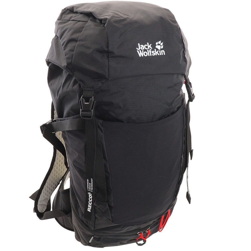 ジャックウルフスキン（JackWolfskin）（メンズ、レディース）バックパック リュック WOLFTRAIL 28 RECCO 2010191-6000 28L ブラック レインカバー付