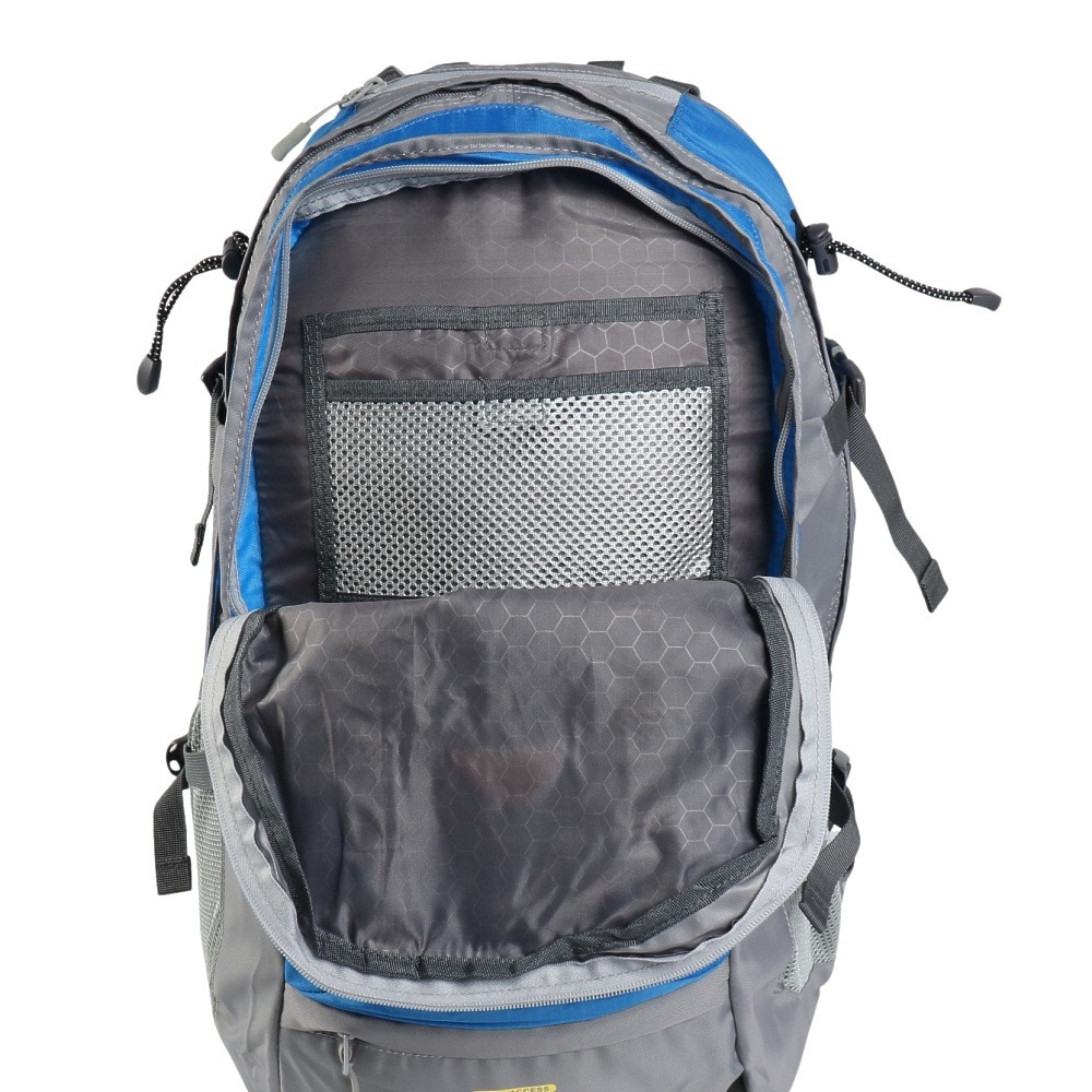 グローヒル（GROWHILL）（メンズ、レディース）バックパック リュック 登山 ハイキング デイライト 30L GTB-BP1001 BLU ブルー レインカバー内蔵 撥水