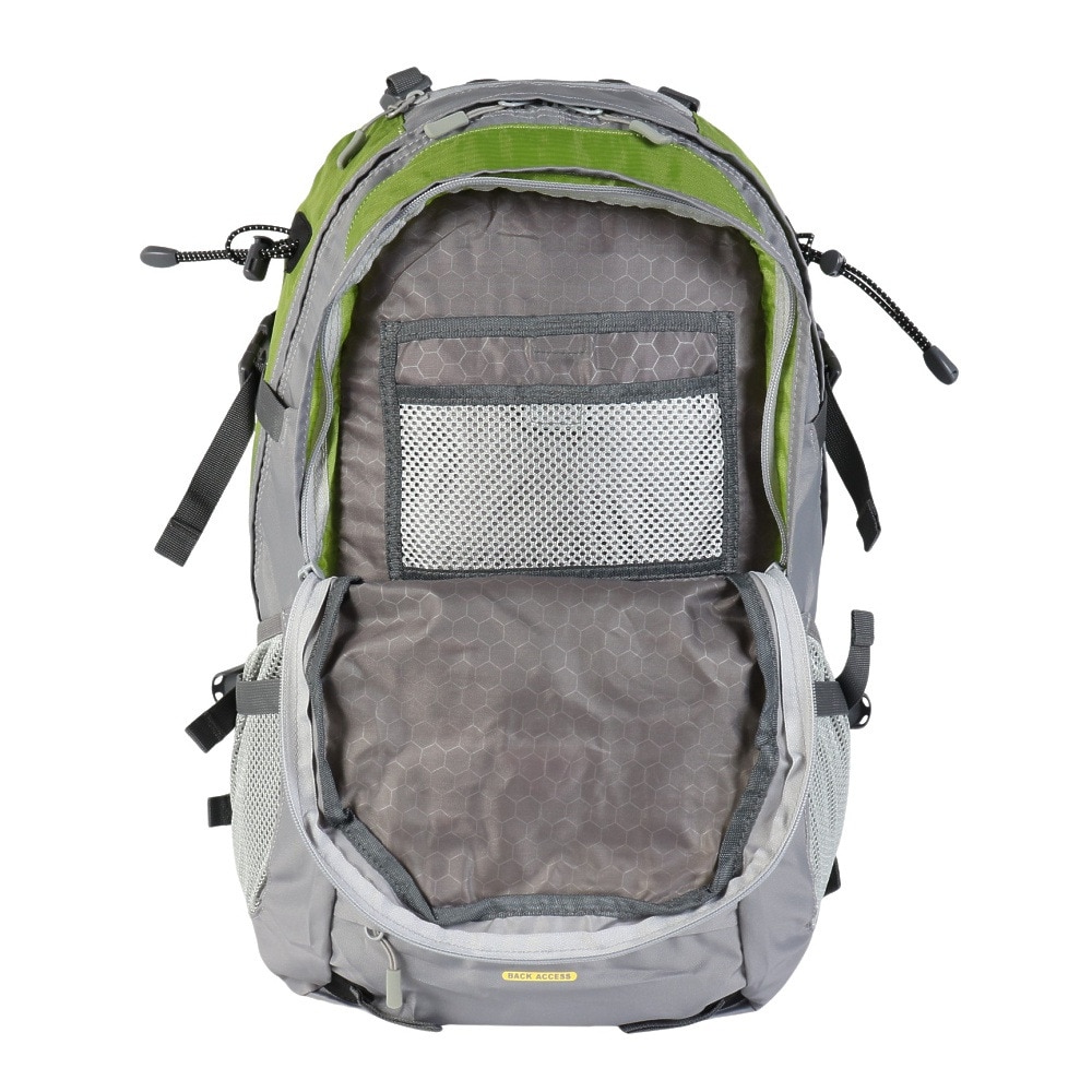 グローヒル（GROWHILL）（メンズ、レディース）バックパック リュック 登山 ハイキング デイライト 30L GTB-BP1001 GRN グリーン レインカバー内蔵 撥水
