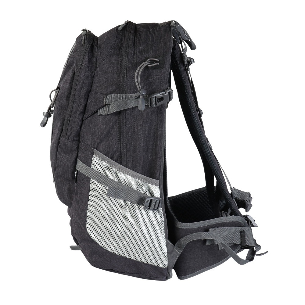 グローヒル（GROWHILL）（メンズ、レディース）バックパック リュック 登山 ハイキング デイライト 30L GTB-BP1001 H.BLK ブラック レインカバー内蔵 撥水