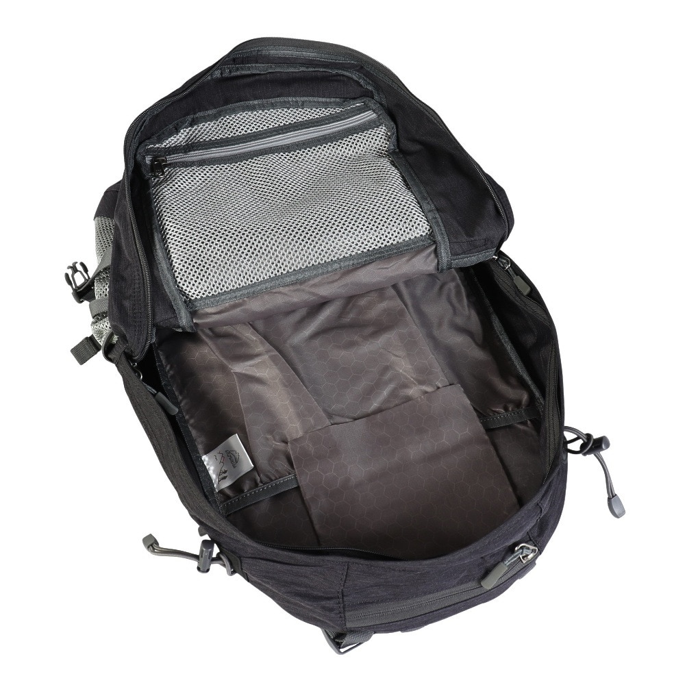 グローヒル（GROWHILL）（メンズ、レディース）バックパック リュック 登山 ハイキング デイライト 30L GTB-BP1001 H.BLK ブラック レインカバー内蔵 撥水