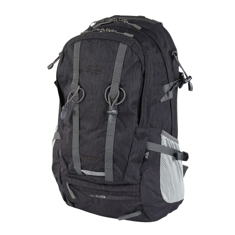 グローヒル（GROWHILL）（メンズ、レディース）バックパック リュック 登山 ハイキング デイライト 30L GTB-BP1001 H.BLK ブラック レインカバー内蔵 撥水