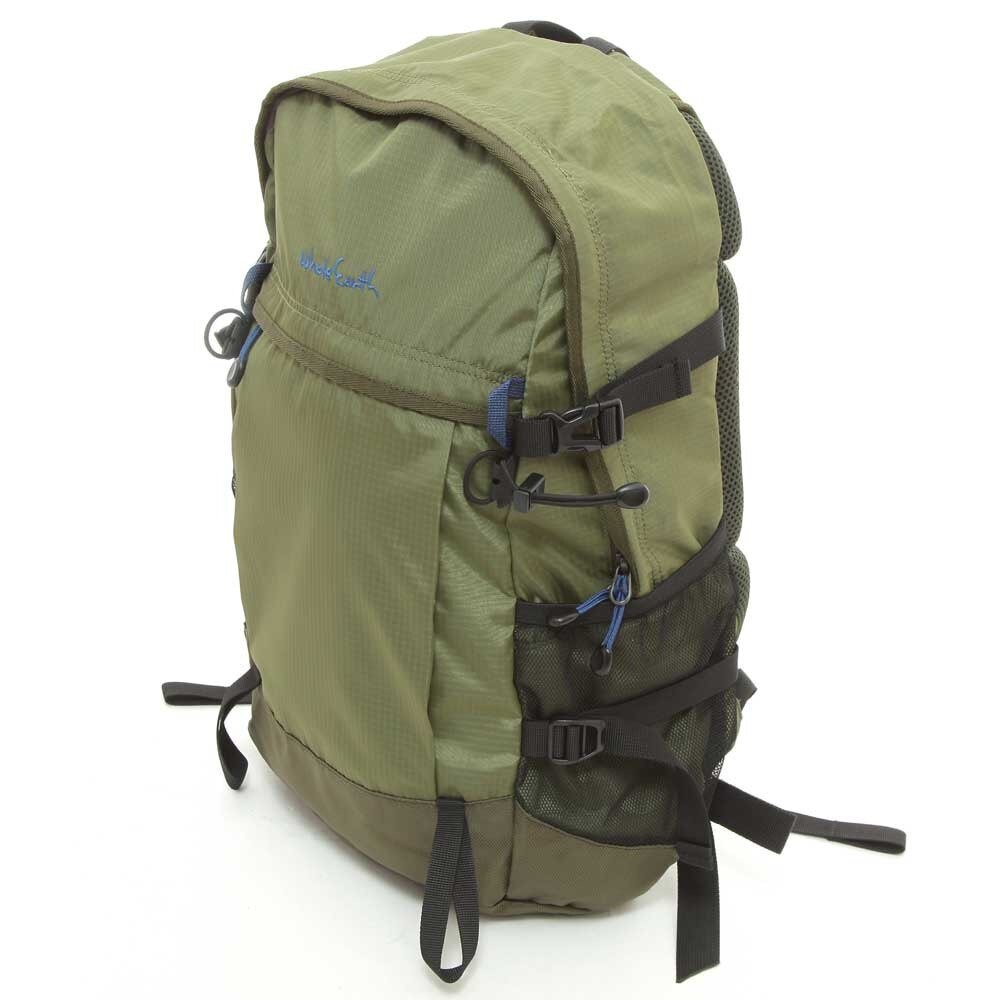 ホールアース｜リュック 25L バックパック WES17F04-9002 DGRN バッグ レインカバー付き 防水カバー 自転車通勤 通学 登山 -  アウトドア・キャンプ用品はエルブレス