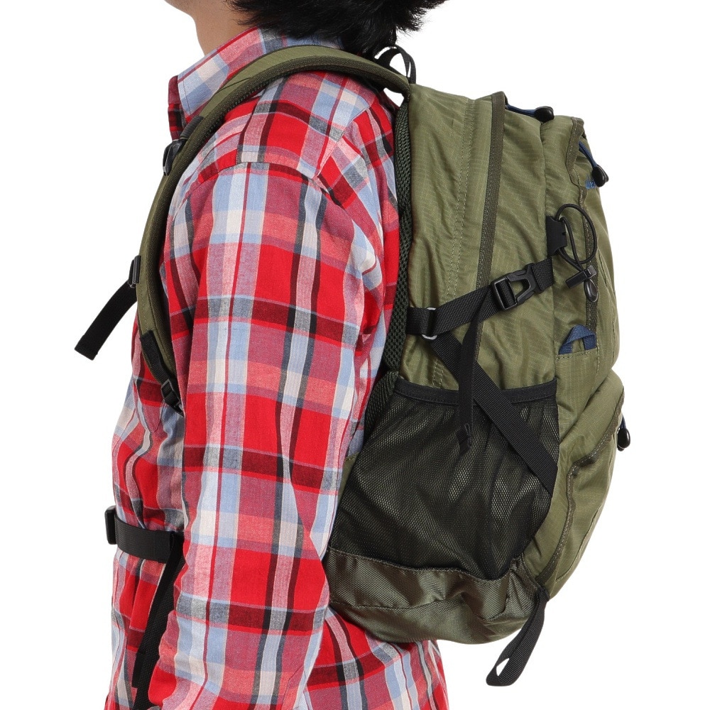 ホールアース（Whole Earth） リュック 20L バックパック WES17F04-9003 DGRN バッグ レインカバー付き 防水カバー 登山