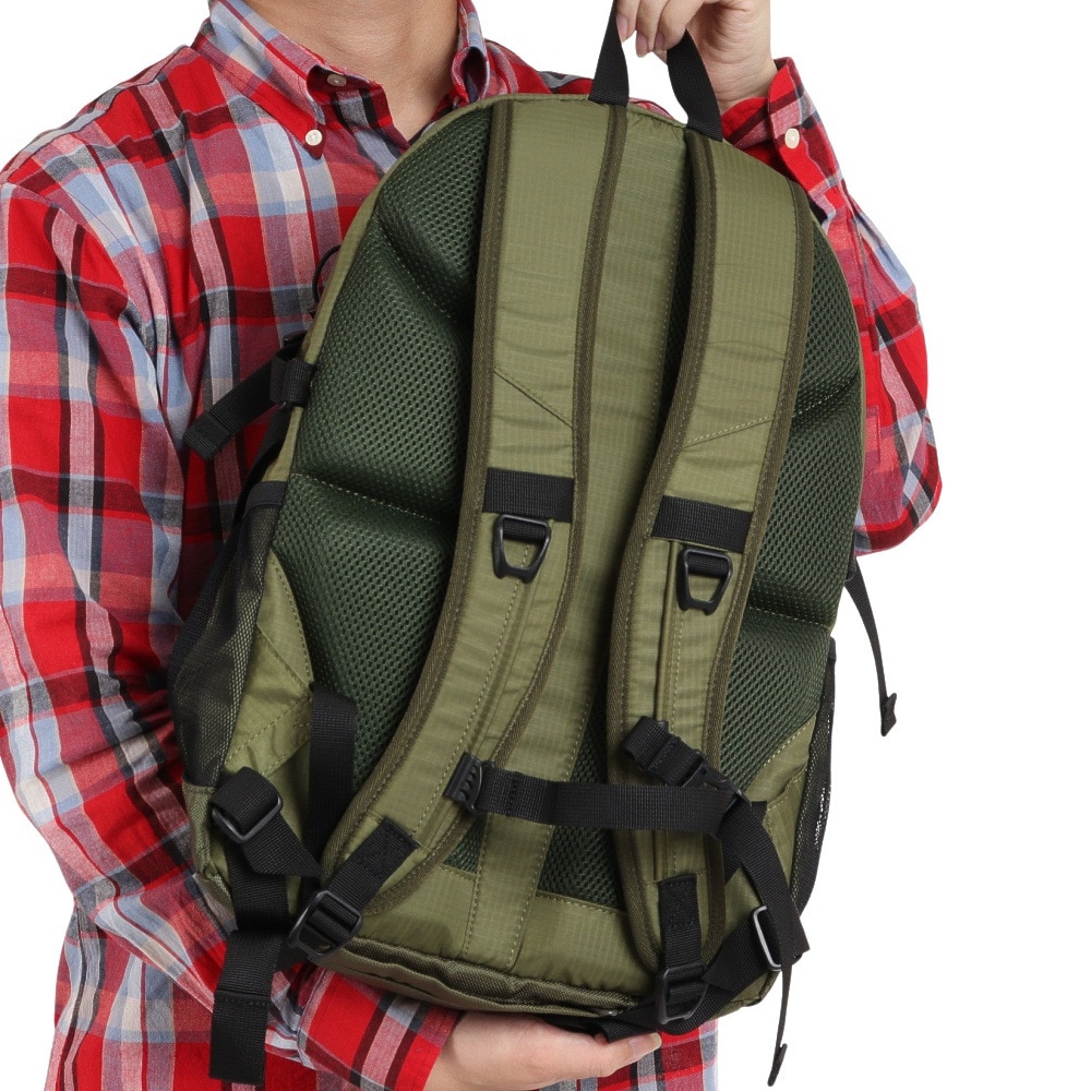 ホールアース（Whole Earth） リュック 20L バックパック WES17F04-9003 DGRN バッグ レインカバー付き 防水カバー 登山