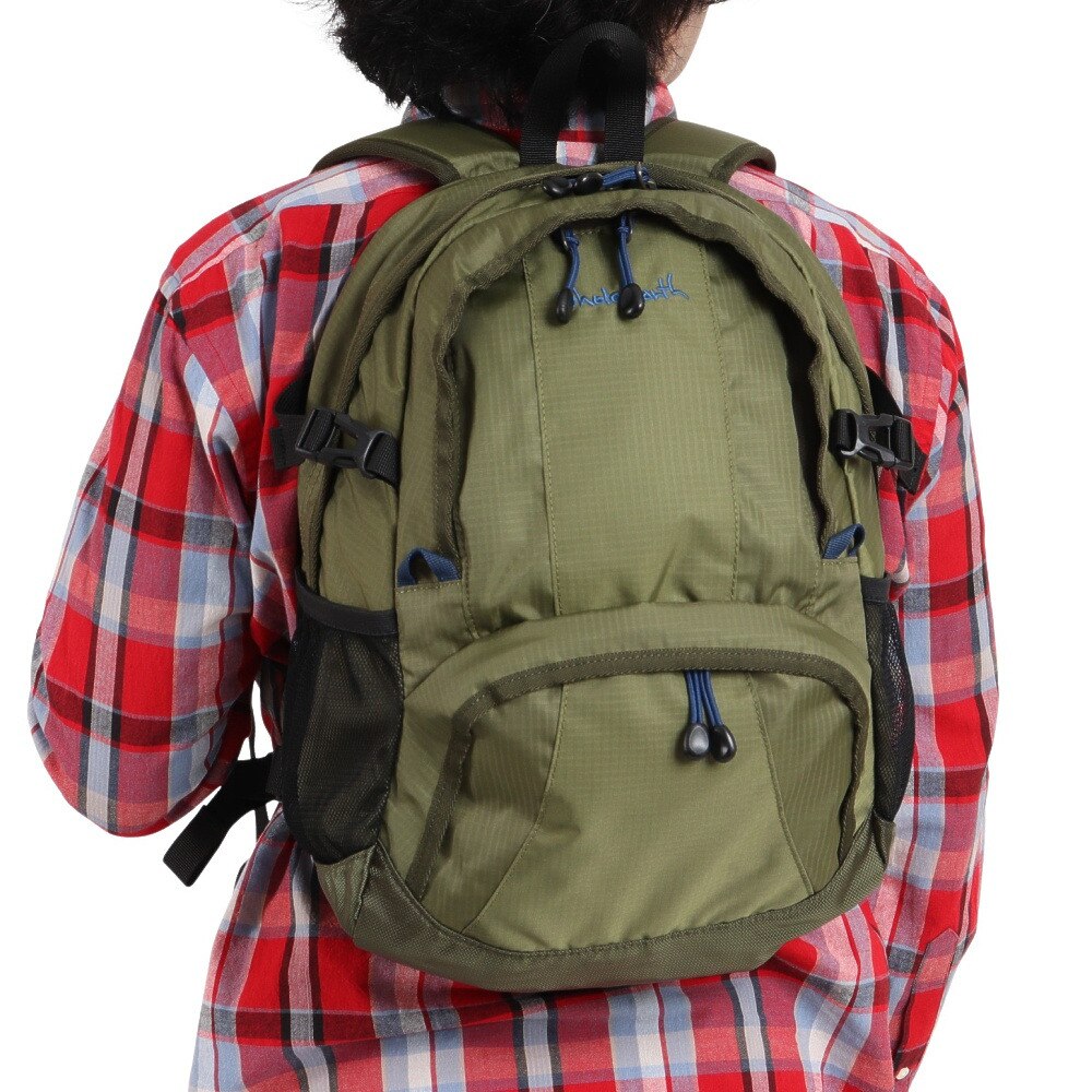  リュック 15L バックパック WES17F04-9004 DGRN バッグ レインカバー付き 防水カバー 