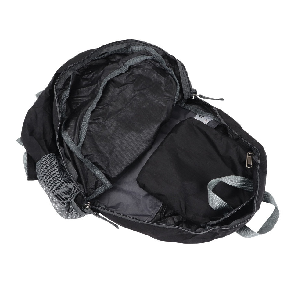 グローヒル（GROWHILL）（メンズ、レディース）バッグ バックパック リュック 折りたたみザック GTB-BP5001 BLK ブラック コンパクト収納 携帯用