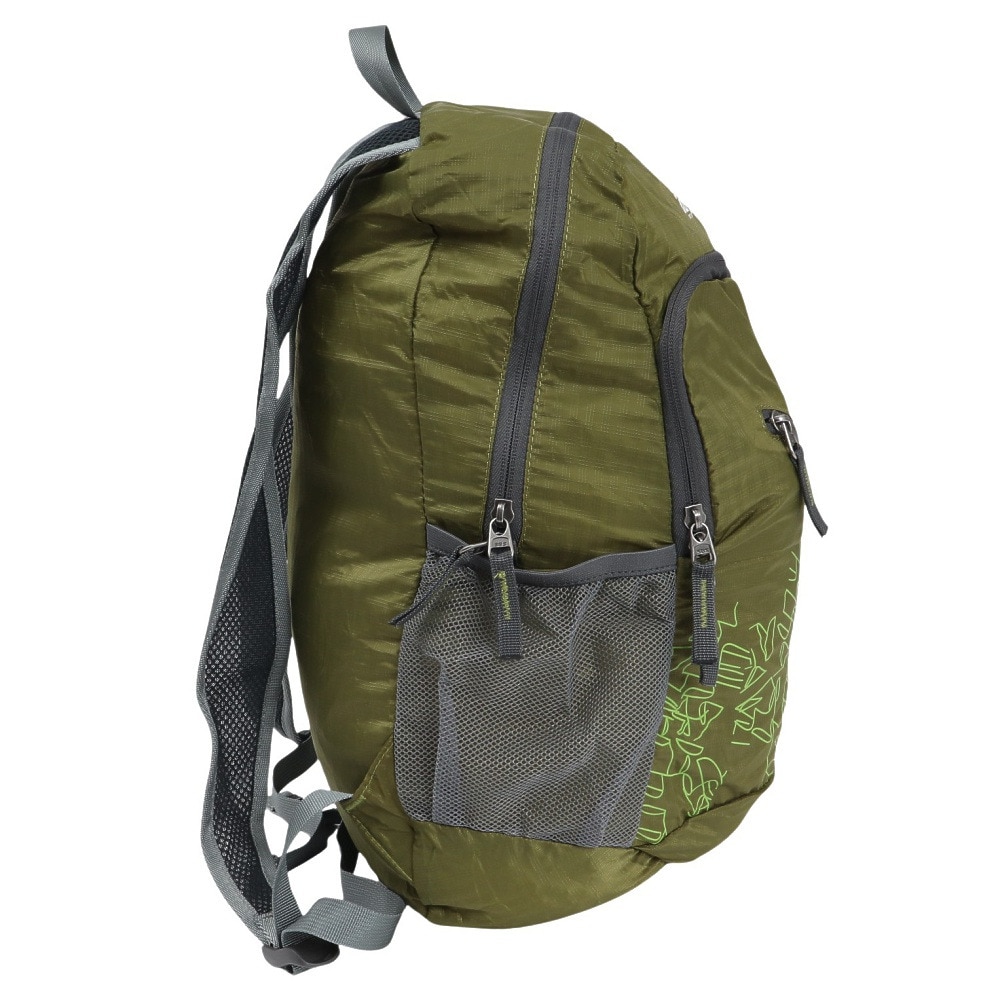 グローヒル（GROWHILL）（メンズ、レディース）バッグ バックパック リュック 折りたたみザック GTB-BP5001 GRN グリーン コンパクト収納 携帯用