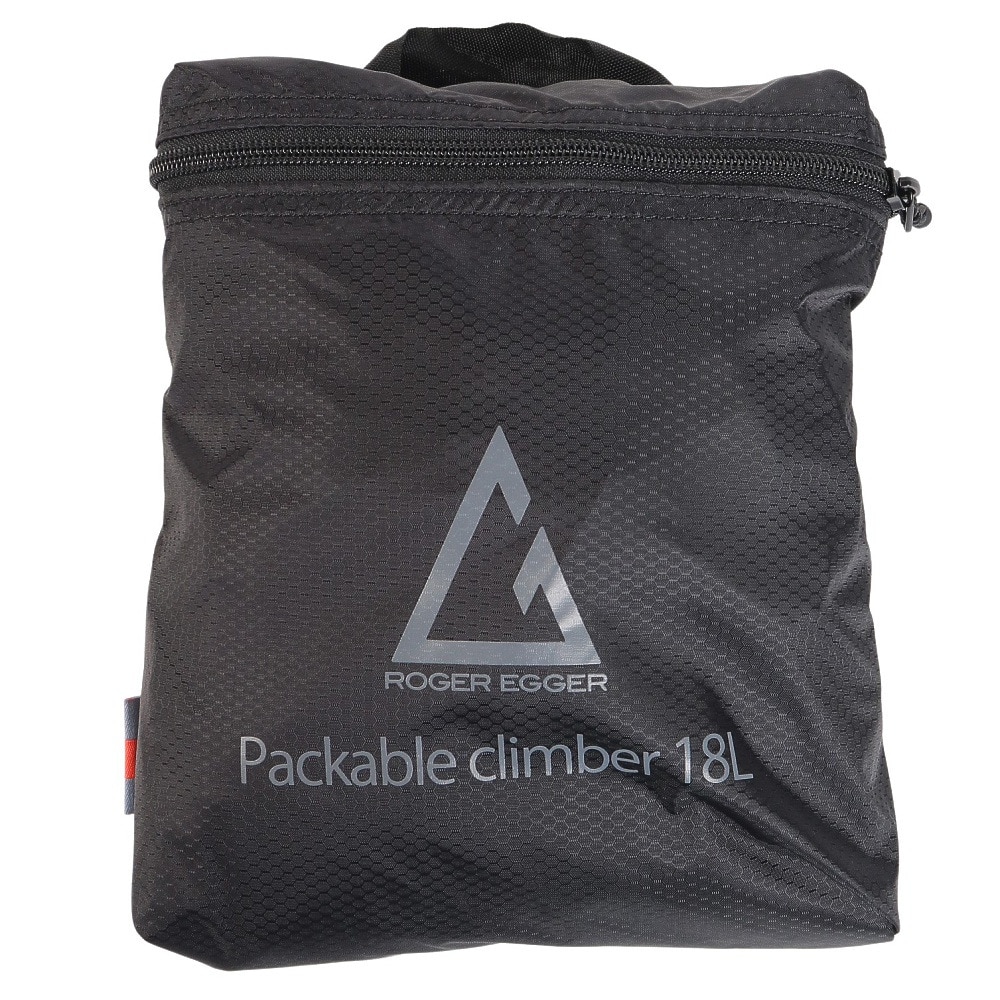 ロジャーエーガー（ROGEREGGER）（メンズ、レディース）リュック バックパック パッカブル クライマー 18L RE23SHY5650034 BLK ブラック 収納袋付 軽量