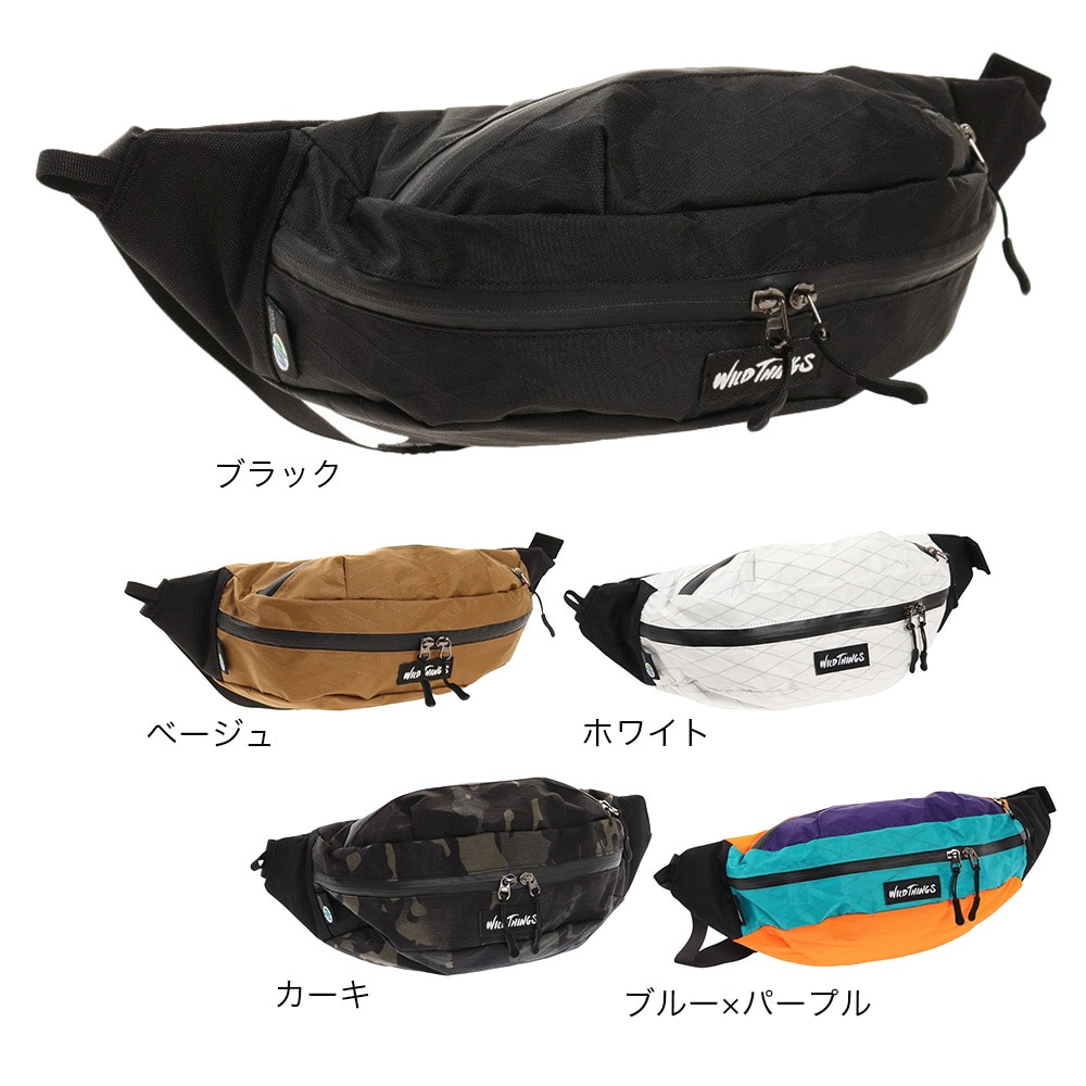 ワイルドシングス（WILD THINGS）（メンズ、レディース）貴重品 携帯用に便利 軽量 小型 ウエストバッグ ウエストポーチ WT-380-1204 10 ホワイト 防災
