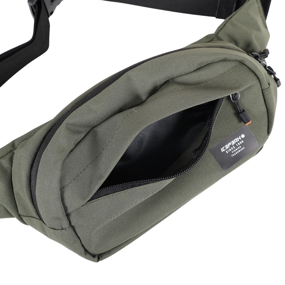 アイスピーク（ICEPEAK）（メンズ、レディース）北欧デザイン 撥水加工 ウエストバッグ GWINNER グウィナー 3595590565 オリーブ